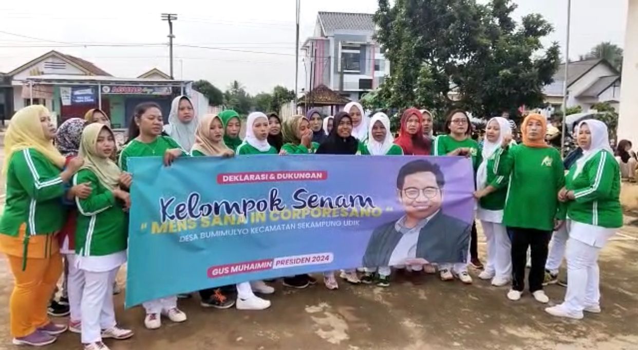 Komunitas Senam Mens Sana In Corporesano Deklarasi Gus Muhaimin Capres 2024