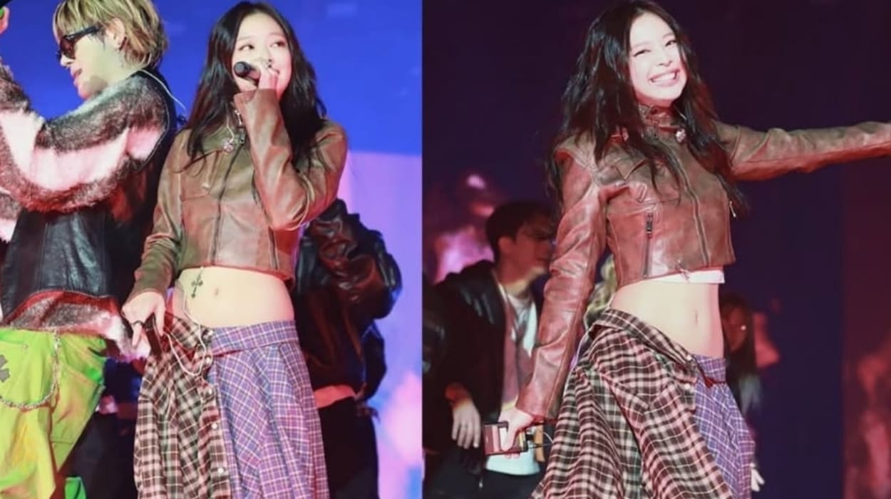 Jennie Blackpink Bikin Gebrakan Baru Dengan Kenakan Rok Kemeja di Konser Zico