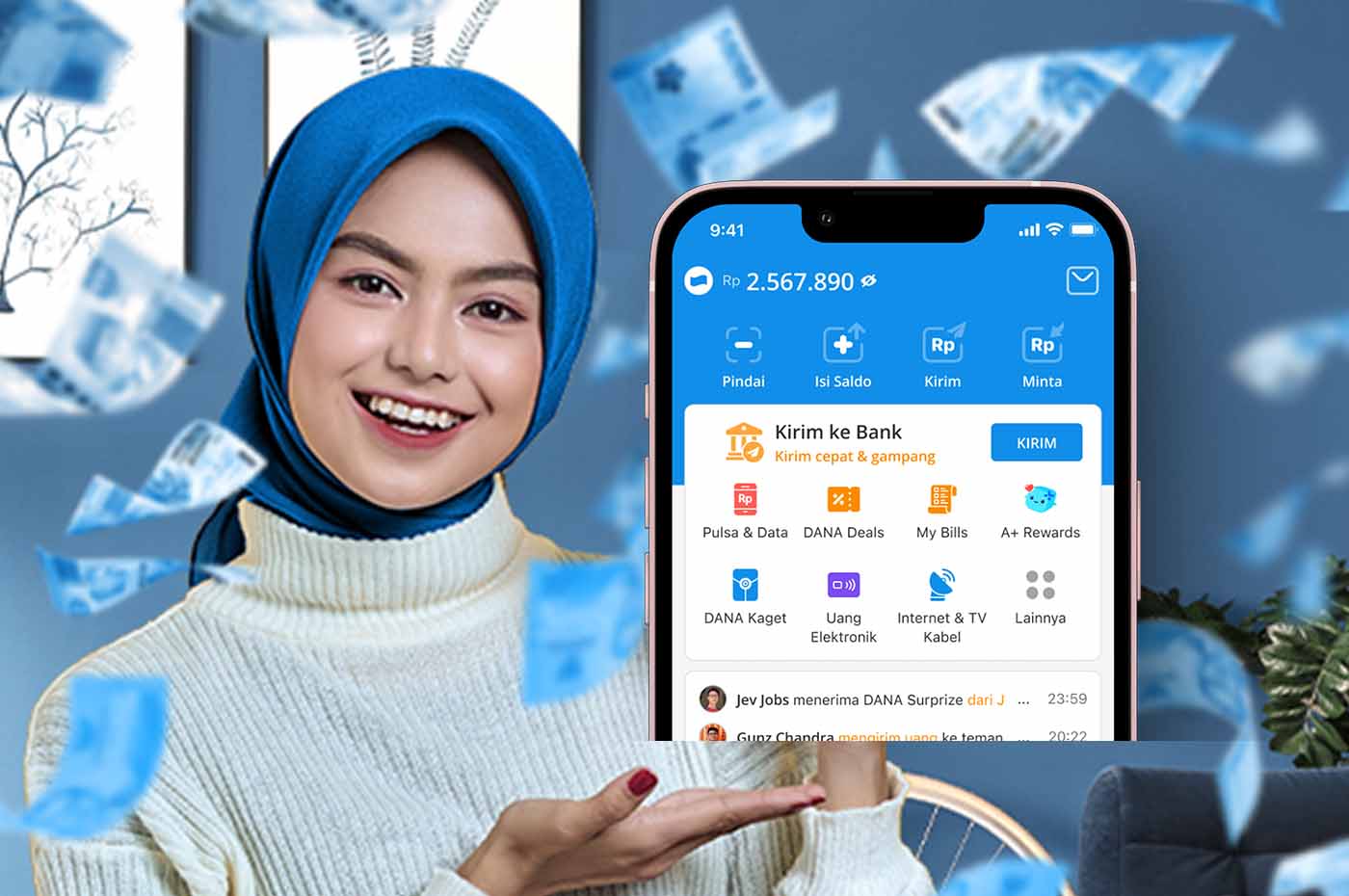 DANA fitur kirim ke bank