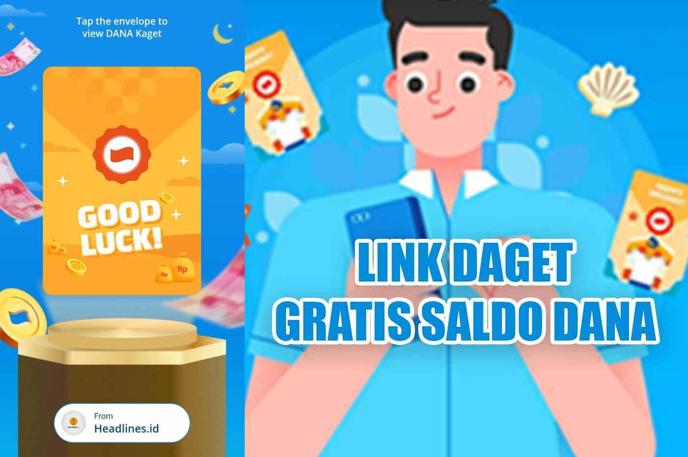 Modal Akun DANA Premium dan Nomor WhatsApp Bisa Dapat Saldo Gratis dari Link DAGET Hari Ini