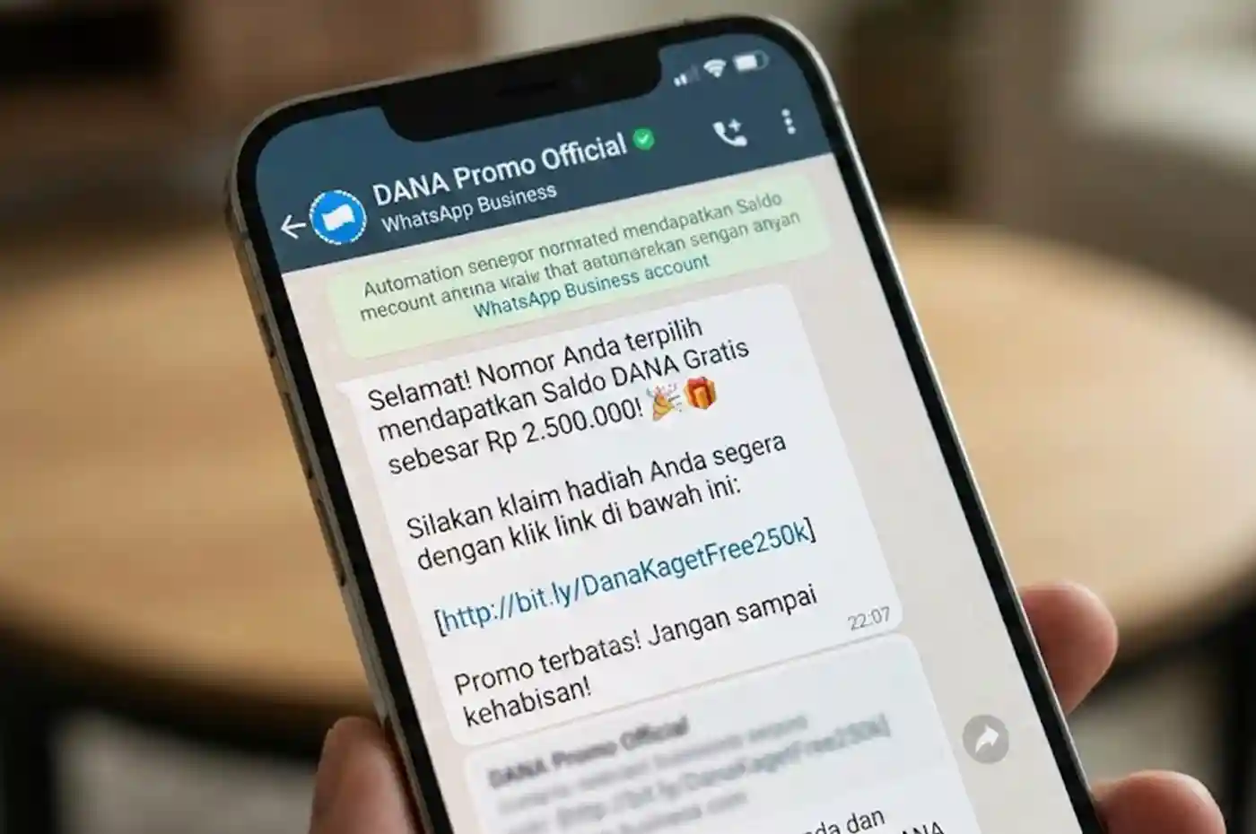 Klaim Nomor WhatsApp Bisnis Dapat Saldo DANA Gratis Viral